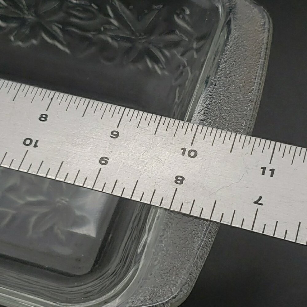 PRINCESS HOUSE Fantasia Glass Bread Loaf Pan – Embossed Floral Vintage Bakeware - Picture 6 of 8